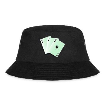 Spielkarten 4,2 & 0 - Bucket Hat - Schwarz - Vorne - Lela (165cm)