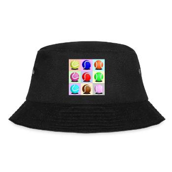 Padel - Geschenk für Padel-Spieler - Bucket Hat - Schwarz - Vorne - Lela (165cm)