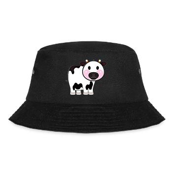 Kuh süß Tier Bauernhof Tiere lustig Kühe neu 19 - Bucket Hat - Schwarz - Vorne - Lela (165cm)