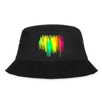 Rainbow dégradé coloré cool rétro tendance Art 2 - Bob - noir - Devant - Lela (165cm)