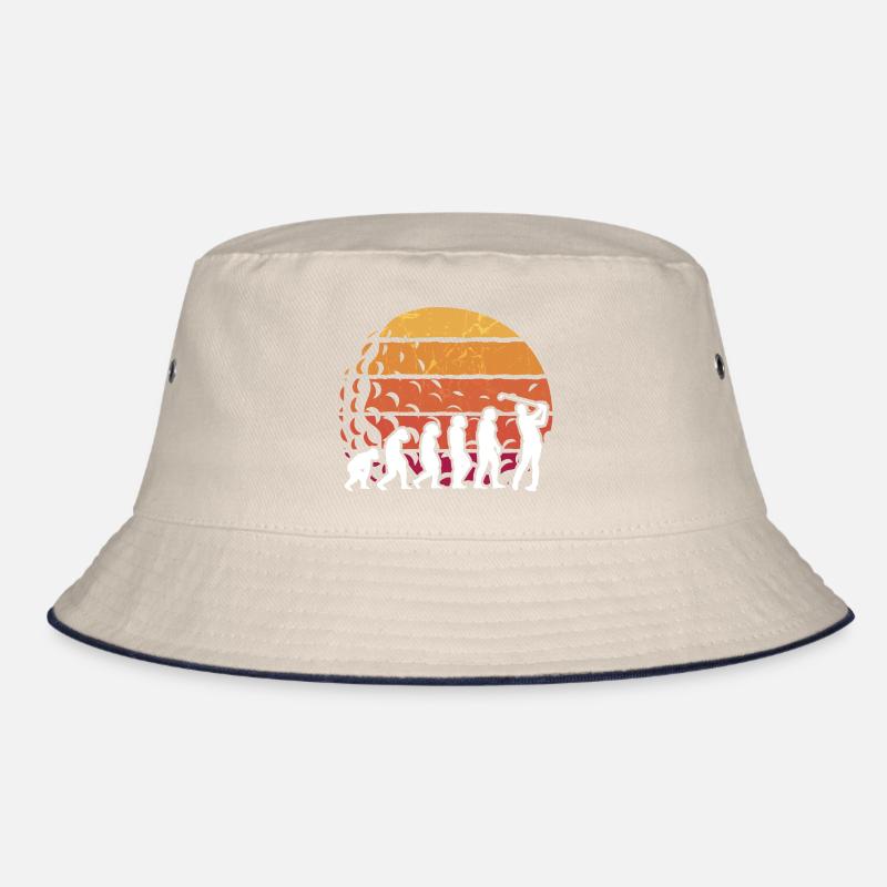 Golf Evolution From Monkey To Men BBall Lovers Bucket Hat