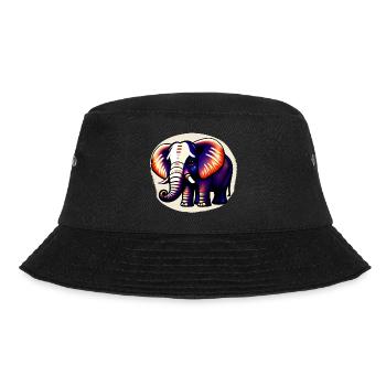 Kleiner Elefant Cartoon niedlich Liebe Abenteuer 2 - Bucket Hat - Schwarz - Vorne - Lela (165cm)