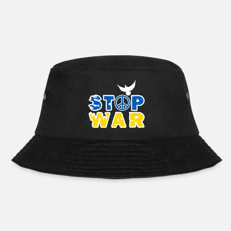 Frieden für Ukraine Stop War - Bucket Hat - Schwarz