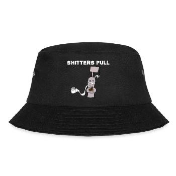 Shitters Full Klo WC 00 - Bucket Hat - Schwarz - Vorne - Lela (165cm)