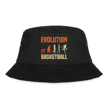 Basketball Evolution From Monkey To Men BBall - Bucket Hat - black - Front - Lela (165cm)