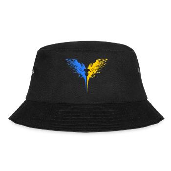Ukraine Eagle Wings Ukrainian Colors Slava - Bucket Hat - black - Front - Lela (165cm)