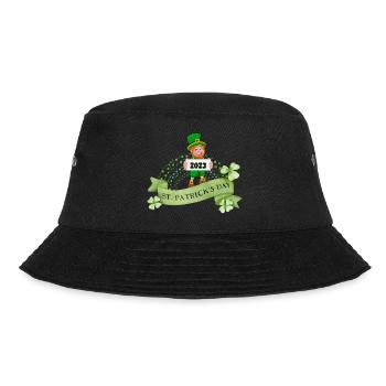St. Patrick's Day 2023 Kobold mit Kleeblatt Irland - Bucket Hat - Schwarz - Vorne - Lela (165cm)