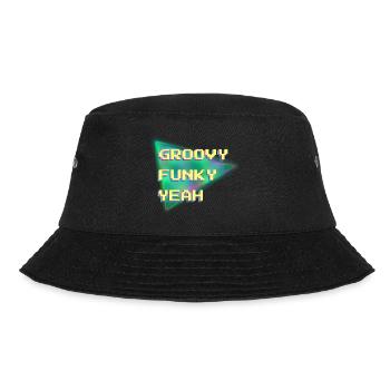 Groovy Funky Yeah Cooles 90er Design Pixelkunst - Bucket Hat - Schwarz - Vorne - Lela (165cm)