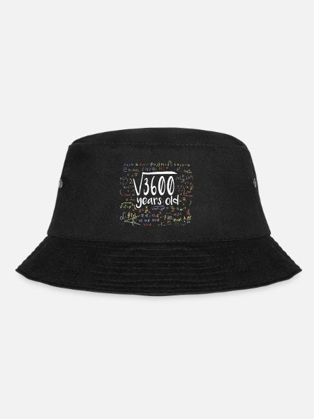 60. Geburtstag Quadratwurzel von 3600: 60 Jahre alt - Bucket Hat - Schwarz