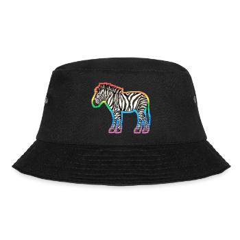 Zebra - Bucket Hat - Schwarz - Vorne - Lela (165cm)