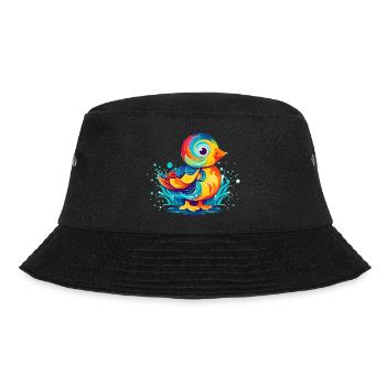 Colorful minimalist duck perfect as a gift - Bucket Hat - black - Front - Lela (165cm)