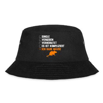 Es ist kompliziert ich habe Mäuse - Bucket Hat - Schwarz - Vorne - Lela (165cm)