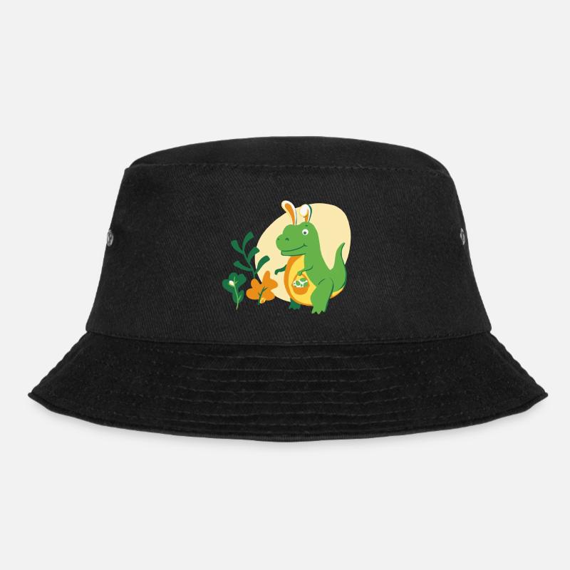 Easter Bunny T-Rex - Bucket Hat - black