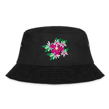 Flower Blume Pflanze - Bucket Hat - Schwarz - Vorne - Lela (165cm)