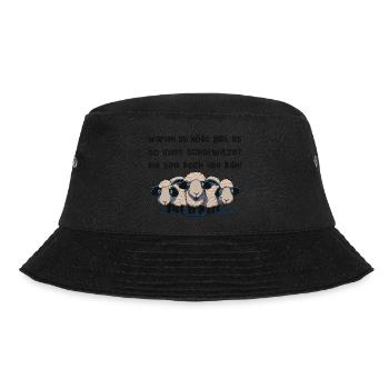 Schaf I Schafe I Witz I Witze I coole Sprüche - Bucket Hat - Schwarz - Vorne - Lela (165cm)