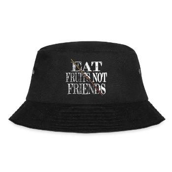 gift biker shirt dabbing sayings love scary - Bucket Hat - Schwarz - Vorne - Lela (165cm)