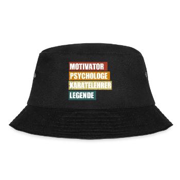 Lustige Karatelehrer Sprüche zum Geburtstag - Bucket Hat - Schwarz - Vorne - Lela (165cm)
