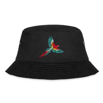 Papagei - Bucket Hat - Schwarz - Vorne - Lela (165cm)