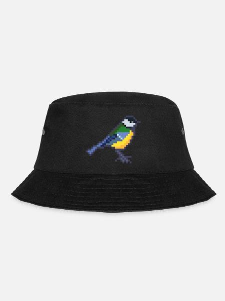 Vogel - Bucket Hat - Schwarz