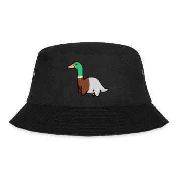 hugadino duck dino, cute dinosaur - Bucket Hat - black - Front - Lela (165cm)