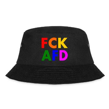 Fck afd - Bucket Hat - Schwarz - Vorne - Lela (165cm)