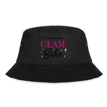 It' time for some glam babe - Makeup Spruch - Bucket Hat - black - Front - Lela (165cm)