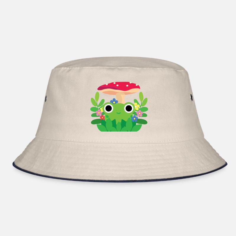 Mignon grenouille Cottagecore avec fleurs et champignons Bob