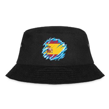 Spain Flag Vintage Spanish Flag Distressed Look - Bucket Hat - black - Front - Lela (165cm)