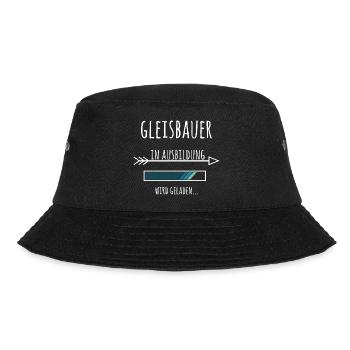 Gleisbauer Ausbildung Beruf Geschenk - Bucket Hat - Schwarz - Vorne - Lela (165cm)