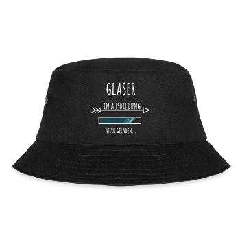 Glaser Ausbildung Beruf Geschenk - Bucket Hat - Schwarz - Vorne - Lela (165cm)