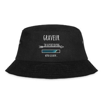 Graveur Ausbildung Beruf Geschenk - Bucket Hat - Schwarz - Vorne - Lela (165cm)