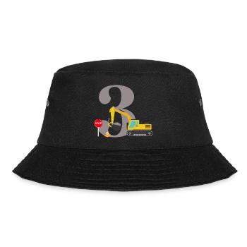 3rd anniversary excavator - Bucket Hat - black - Front - Lela (165cm)