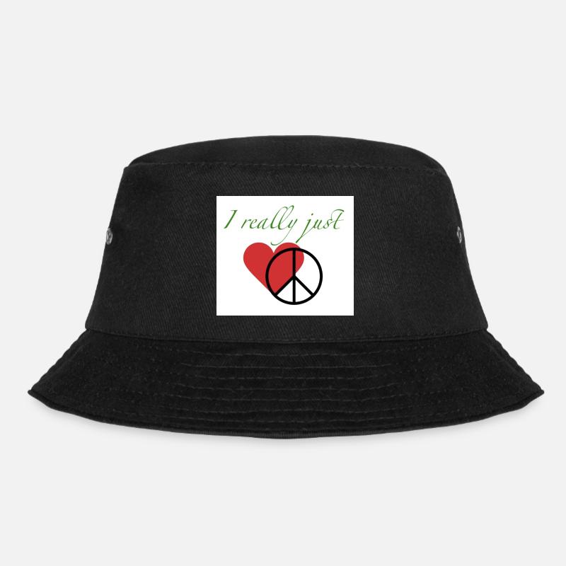 Ich liebe den Frieden - Bucket Hat - Schwarz