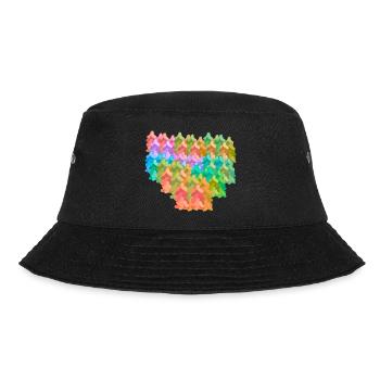 Colorful Colorful Forest Autumn Fantasy Fir Trees Nature - Bucket Hat - black - Front - Lela (165cm)