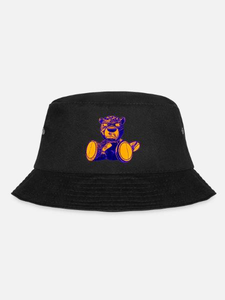 Creepy Teddy Yellow - Bucket Hat - Schwarz