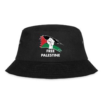 Free Palestine - Bucket Hat - Schwarz - Vorne - Lela (165cm)