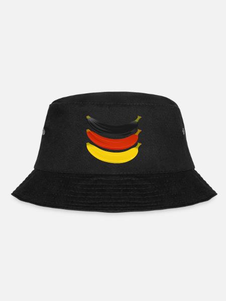 Bananen in Deutschlandfarben - Bucket Hat - Schwarz