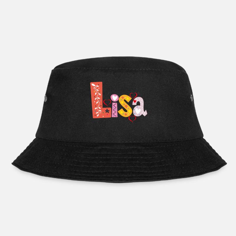 Nome Lisa personalizzato - Cappello alla pescatora - nero