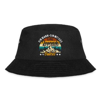 Mann, Mythos, Legende - Onkel Name eintragen - Bucket Hat - Schwarz - Vorne - Lela (165cm)
