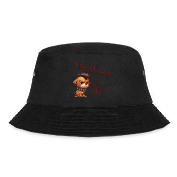 dog punk guten morgen hauuu ab - Bucket Hat - Schwarz - Vorne - Lela (165cm)