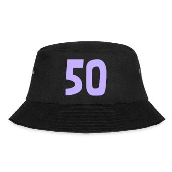 50. 50 YEARS. 50th ANNIVERSARY. 50TH ANNIVERSARY. - Bucket Hat - black - Front - Lela (165cm)