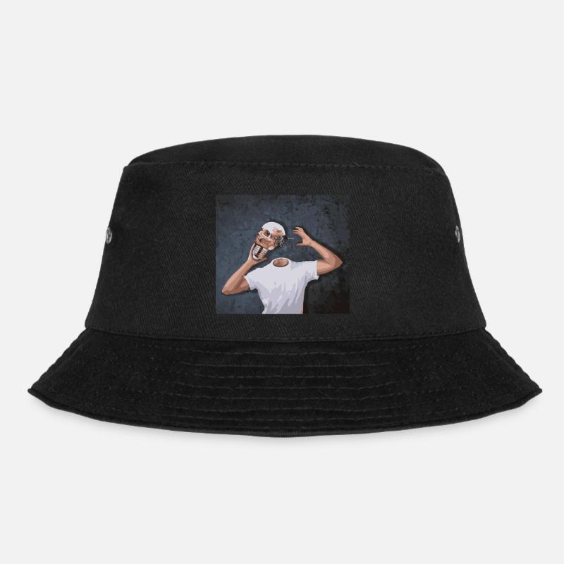 Schädel in der Hand - Bucket Hat - Schwarz