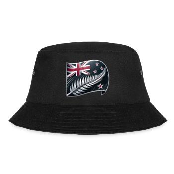 Neuseeland Aotearoa Kiwi 1 - Bucket Hat - Schwarz - Vorne - Lela (165cm)