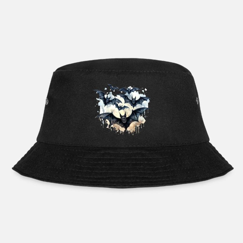 Fledermäuse - Bucket Hat - Schwarz
