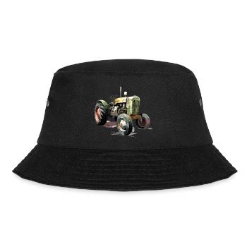 Old-fashioned tractor n°2 - Bucket Hat - black - Front - Lela (165cm)