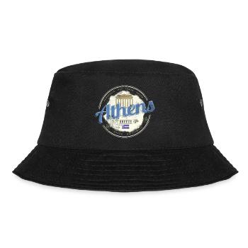 Athen Griechenland Akropolis Vintage Souvenir - Bucket Hat - Schwarz - Vorne - Lela (165cm)
