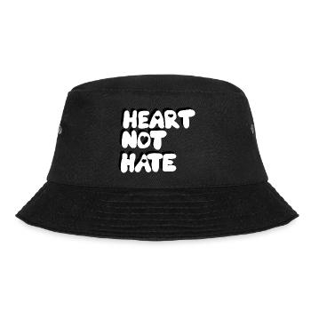 HEART NOT HATE - Bucket Hat - Schwarz - Vorne - Lela (165cm)