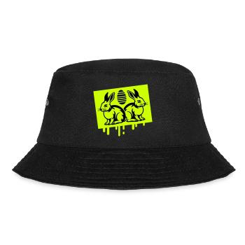 Osterhase Symbol Ostern - Bucket Hat - Schwarz - Vorne - Lela (165cm)