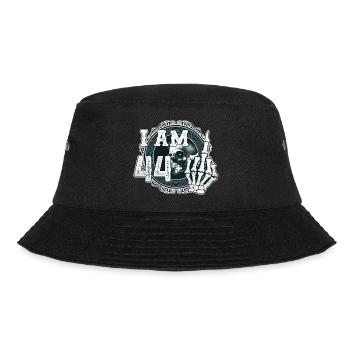 I'm 44 plus 1 middle finger Skull funny 45th - Bucket Hat - black - Front - Lela (165cm)