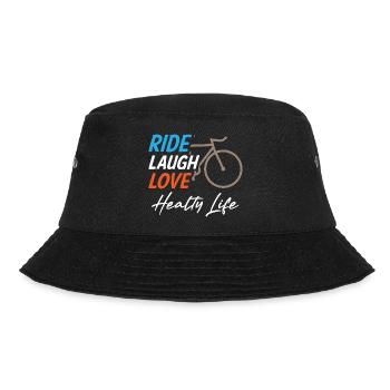 Ride Laugh Love Healty Life - Bucket Hat - Schwarz - Vorne - Lela (165cm)